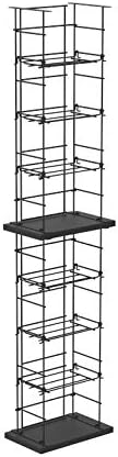 FixtureDisplays CD Tower Media Rack DVD Organizer Video Game Blu Ray Storage Holds 176 Single CDs 18469-NF