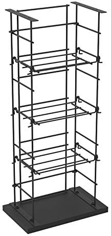 FixtureDisplays CD Tower Media Rack DVD Organizer Video Game Blu Ray Storage Holds 176 Single CDs 18469-NF