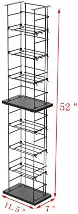 FixtureDisplays CD Tower Media Rack DVD Organizer Video Game Blu Ray Storage Holds 176 Single CDs 18469-NF