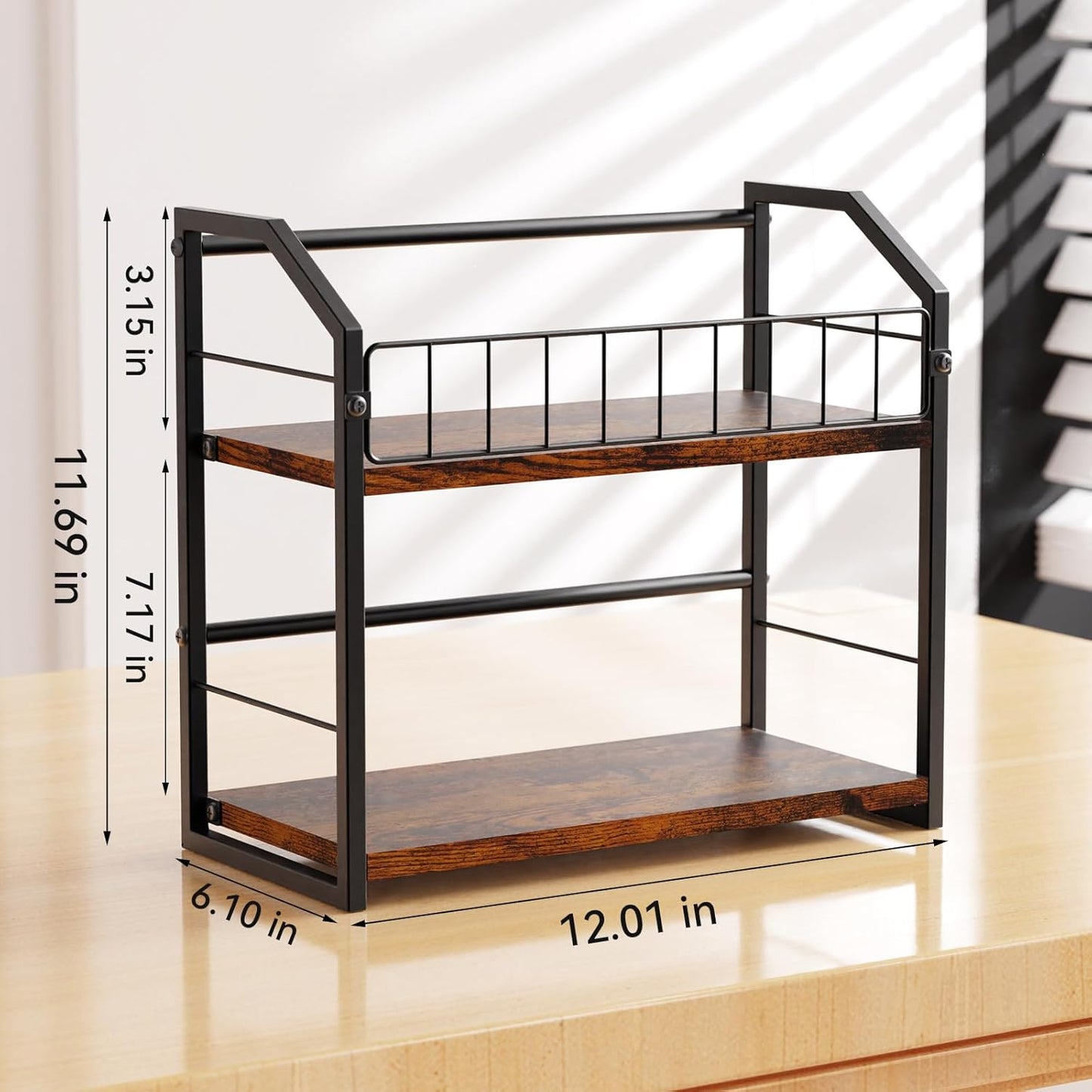 2-Tier CD Holder, CD Storage Shelf for Display, CD Organizer with Dispay Top Shelf, Premium CD Rack for Home & Office, Holds Up to 60 Standard CD Cases, Ideal for Music Enthusiasts