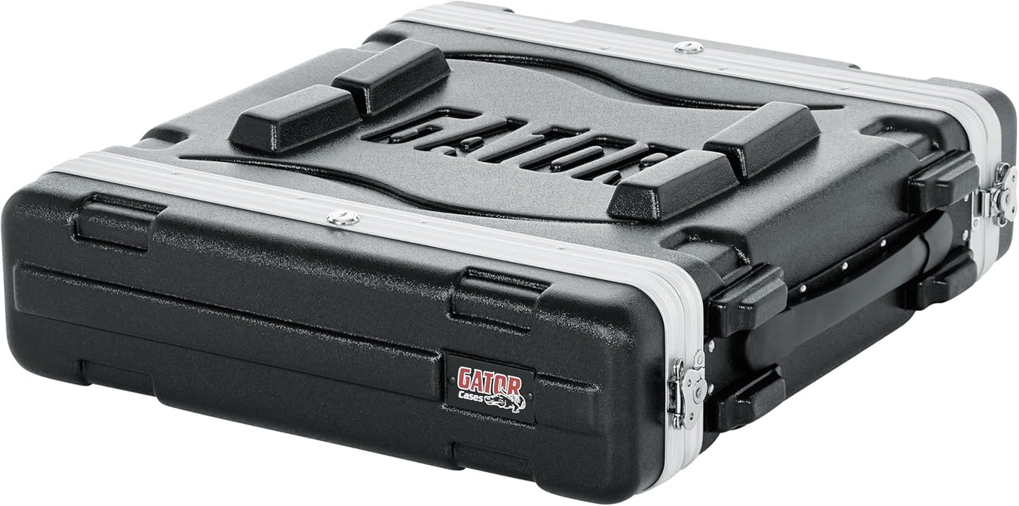 Gator Cases Lightweight Molded 6U Rack Case with Heavy Duty Latches, Shallow 14.25" depth (GR-6S)