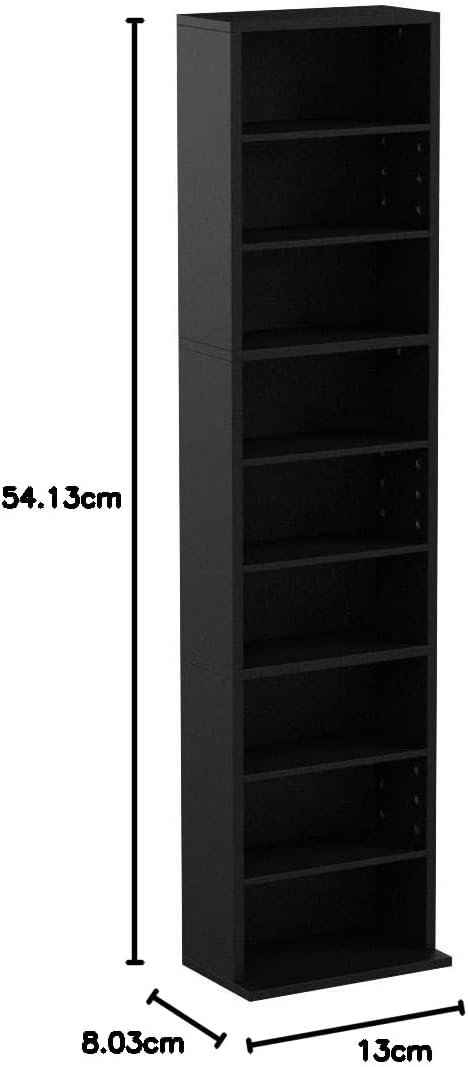 Atlantic Summit Media Storage Cabinet – Protects & Organizes Prized Music, Movie, Video Games or Memorabilia Collections, PN 74735727 in Espresso