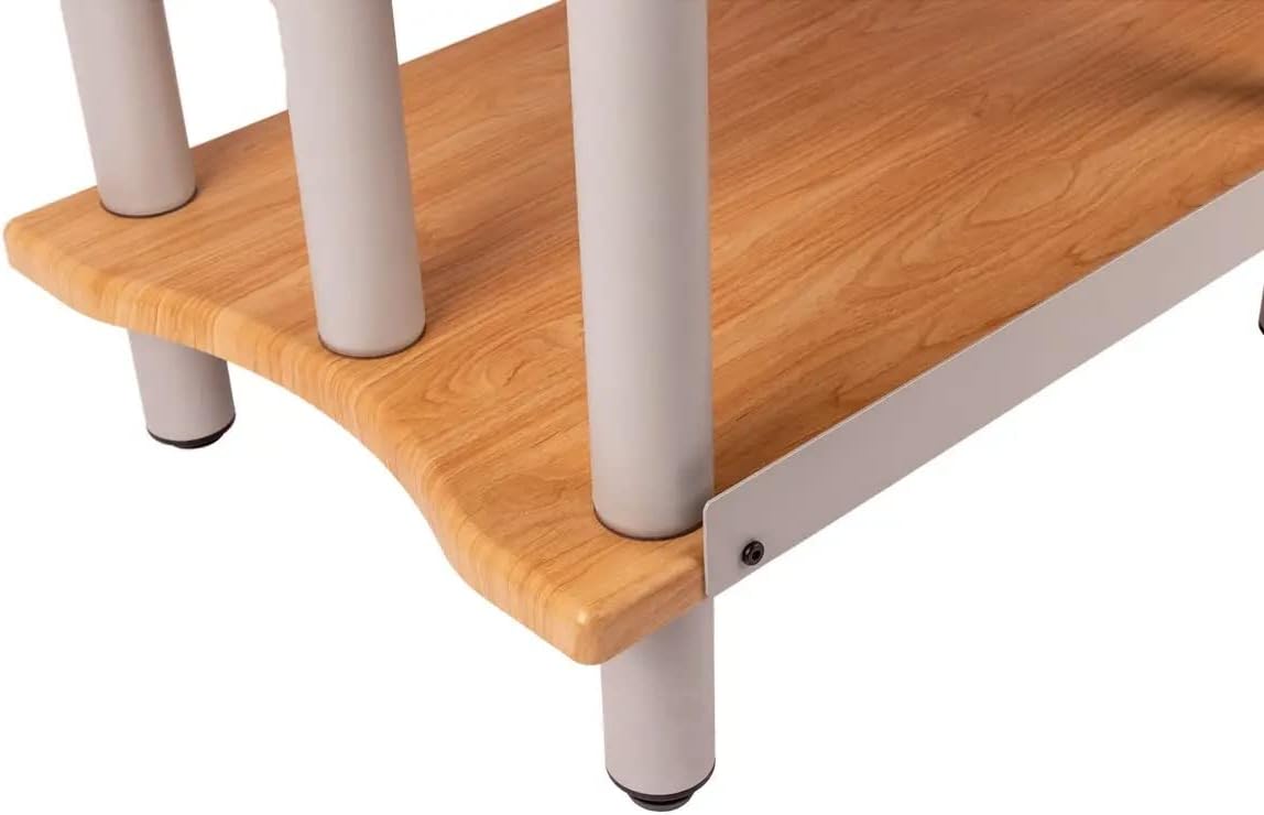 Monolith Double-Wide XL 3-Tier AV Stand - 300 lbs Weight Capacity Per Shelf, Organize and Display Your AV Components, Home Theater or Entertainment System, Maple