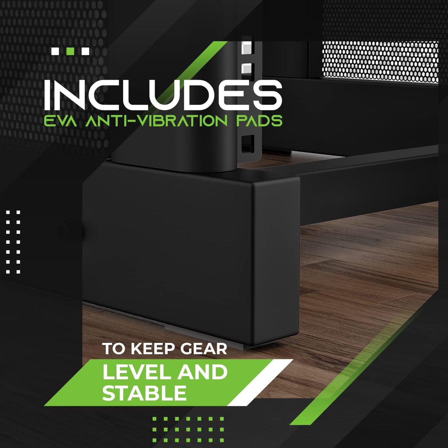 GEARit 12U Audio Rack With Flat Top for 19" Studio Gear, AV Equipment, Server Racks and More - Metal Construction, Oak Desktop Finish