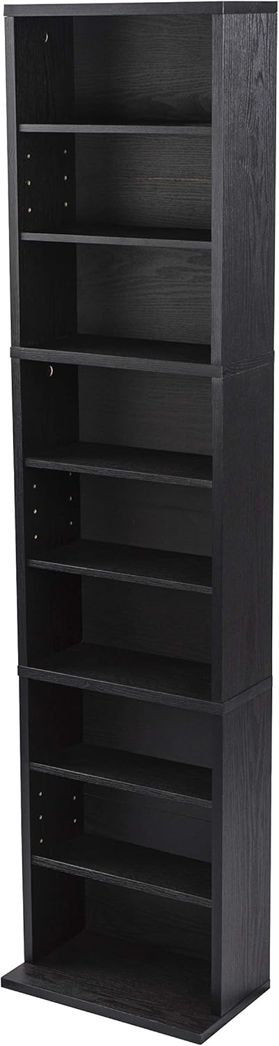 Atlantic Summit Media Storage Cabinet – Protects & Organizes Prized Music, Movie, Video Games or Memorabilia Collections, PN 74735727 in Espresso